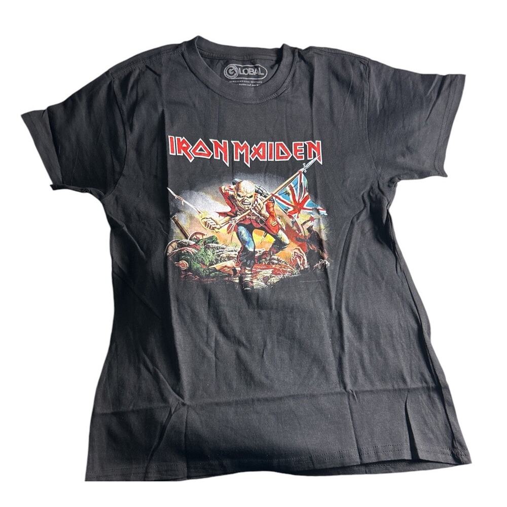 Iron‎ Maiden T-Shirt Mens Medium Black Graphic Rock Metal Band Short Sleeve